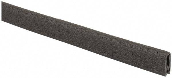 TRIM-LOK - 1/16 Inch Thick x 0.23 Wide x 100 Ft. Long, EPDM Rubber Edge Trim - Leather Texture - Exact Tool & Supply