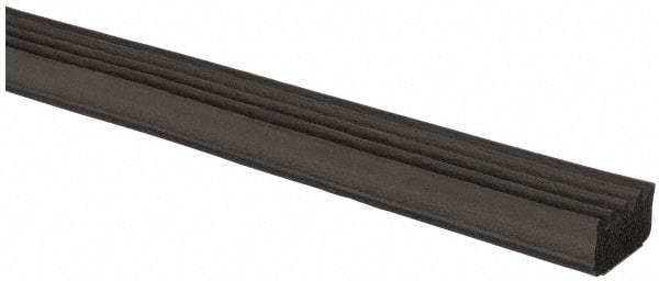 TRIM-LOK - 5/8 Inch Thick x 5/8 Wide x 100 Ft. Long, EPDM Rubber Ribbed Seal with Acrylic - Exact Tool & Supply