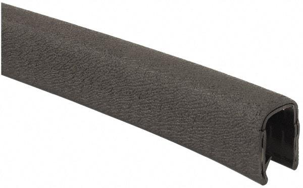 TRIM-LOK - 1/2 Inch Thick x 0.67 Wide x 25 Ft. Long, EPDM Rubber Jumbo Edge Trim - Pebble Texture - Exact Tool & Supply