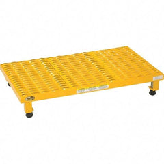 Vestil - 5" High x 19" Wide x 36" Deep, Yellow Step Stand - Steel, 500 Lb Capacity - Exact Tool & Supply