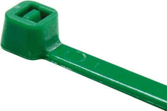 Value Collection - 8" Long Green Nylon Standard Cable Tie - 50 Lb Tensile Strength, 54mm Max Bundle Diam - Exact Tool & Supply