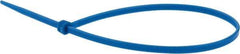 Value Collection - 9.8" Long Blue Nylon Standard Cable Tie - 40 Lb Tensile Strength, 70mm Max Bundle Diam - Exact Tool & Supply