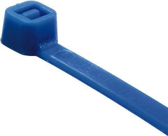 Value Collection - 11" Long Blue Nylon Standard Cable Tie - 50 Lb Tensile Strength, 81mm Max Bundle Diam - Exact Tool & Supply