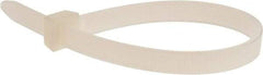 Value Collection - 8" Long Natural (Color) Nylon Standard Cable Tie - 120 Lb Tensile Strength, 54mm Max Bundle Diam - Exact Tool & Supply