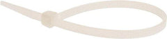 Value Collection - 8" Long Natural (Color) Nylon Standard Cable Tie - 50 Lb Tensile Strength, 54mm Max Bundle Diam - Exact Tool & Supply