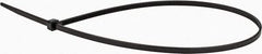 Value Collection - 14.6" Long Black Nylon Standard Cable Tie - 40 Lb Tensile Strength, 106mm Max Bundle Diam - Exact Tool & Supply