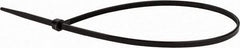 Value Collection - 11.4" Long Black Nylon Standard Cable Tie - 40 Lb Tensile Strength, 82mm Max Bundle Diam - Exact Tool & Supply