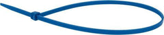 Value Collection - 14.6" Long Blue Nylon Standard Cable Tie - 50 Lb Tensile Strength, 106mm Max Bundle Diam - Exact Tool & Supply