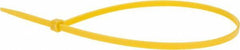 Value Collection - 14.6" Long Yellow Nylon Standard Cable Tie - 50 Lb Tensile Strength, 106mm Max Bundle Diam - Exact Tool & Supply