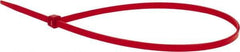 Value Collection - 14.6" Long Red Nylon Standard Cable Tie - 50 Lb Tensile Strength, 106mm Max Bundle Diam - Exact Tool & Supply