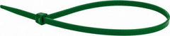 Value Collection - 11" Long Green Nylon Standard Cable Tie - 50 Lb Tensile Strength, 81mm Max Bundle Diam - Exact Tool & Supply