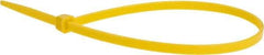 Value Collection - 11" Long Yellow Nylon Standard Cable Tie - 50 Lb Tensile Strength, 81mm Max Bundle Diam - Exact Tool & Supply