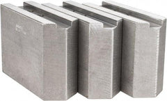 Abbott Workholding Products - 1.5mm x 60° Serrated Attachment, Square Soft Lathe Chuck Jaw - 3 Jaws, Aluminum, 1.1811" Btw Mount Hole Ctrs, 5-1/2" Long x 2" Wide x 4" High, 0.8268" Groove, 0.6299" & 16mm Fastener - Exact Tool & Supply