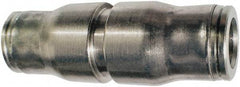 Legris - 5/16" Outside Diam, Nickel Plated Brass Push-to-Connect Tube Union - 435 Max psi, Tube to Tube Connection, FKM O-Ring - Exact Tool & Supply