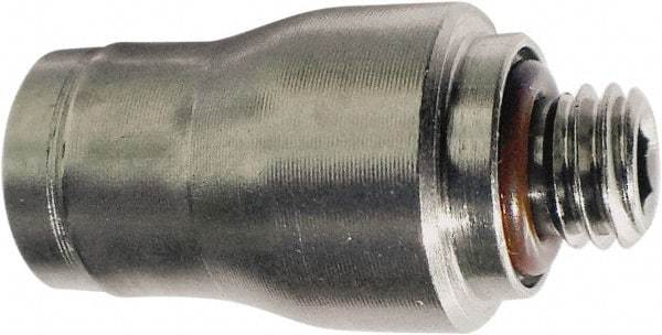 Legris - 4mm Outside Diam, M5x0.8 Metric, Nickel Plated Brass Push-to-Connect Tube Male Connector - 435 Max psi, Tube to Metric Thread Connection, FKM O-Ring - Exact Tool & Supply