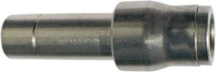 Legris - 10 x 12mm Outside Diam, Nickel Plated Brass Push-to-Connect Tube Plug-In Reducer - 435 Max psi, Tube to Stem Connection, FKM O-Ring - Exact Tool & Supply