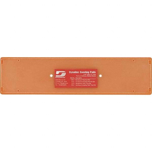 Dynabrade - 11 x 2-3/4" Rectangular Adhesive/PSA Backing Pad - File Board Sander Compatible, Screw Attachment, Nonvacuum Pad, 3/8" Thick, Medium Density - Exact Tool & Supply