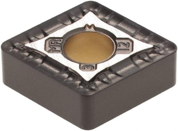 Kennametal - CNMG433 MR Grade KCM25 Carbide Turning Insert - TiN/MT/TiCN/Al2O3 Finish, 80° Diamond, 1/2" Inscr Circle, 3/16" Thick, 3/64" Corner Radius - Exact Tool & Supply