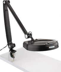 Value Collection - 50 Inch, Pivot, Clamp on, LED, Black, Magnifying Task Light - 7 Watt, 1.75x Magnification, 7 Inch Wide, 7 Inch Long - Exact Tool & Supply