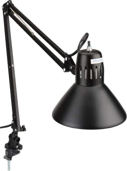 Value Collection - Swing Arm Machine Light - Clamp Mount, 5 Ft. Cord, Black, 120 VAC, - Exact Tool & Supply