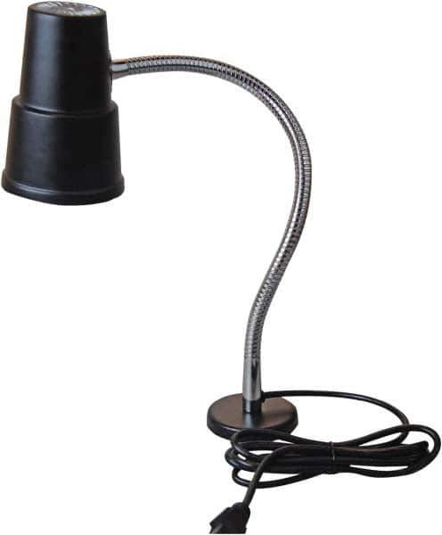 Value Collection - 120 VAC, 60 Watt, Gooseneck Machine Light - Magnetic Mount, 5 Ft. Cord, Black - Exact Tool & Supply