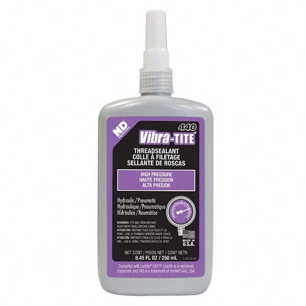 Vibra-Tite - 250 mL Bottle, Purple, Pneumatic - Hydraulic Thread Sealant - Exact Tool & Supply