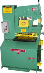 Uni-Hydro - 6" Throat Depth, 56 Ton Punch Pressure, 1-3/8" in 1/2" Punch Capacity Ironworker - 5 hp, 3 Phase, 220/480 Volts, 33" Wide x 57" High x 27-1/4" Deep - Exact Tool & Supply