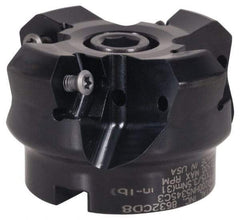 Kennametal - 6" Cut Diam, 2" Arbor Hole, 4.5mm Max Depth of Cut, 45° Indexable Chamfer & Angle Face Mill - 10 Inserts, HNGJ 535ANENLD Insert, Right Hand Cut, 10 Flutes, Series KSHR - Exact Tool & Supply
