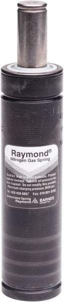 Associated Spring Raymond - M6 Fill Port, M6 Mt Hole, 20mm Rod Diam, 37.9mm Diam, 40mm Max Stroke, Black Nitrogen Gas Spring Cylinder - 155mm Body Length, 195mm OAL, 3,595 Lb Full Stroke Spring Force, 360 psi Initial Charge - Exact Tool & Supply