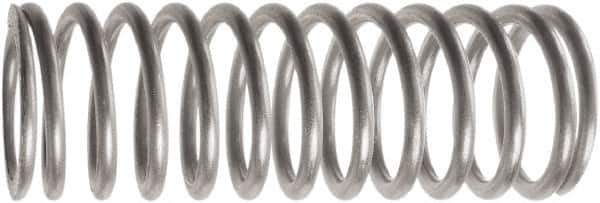 Associated Spring Raymond - 55mm OD, 5mm Wire, 195mm Free Length, Compression Spring - 34.1 Lb Spring Rating, 784.53 N Max Work Load, Music Wire - Exact Tool & Supply