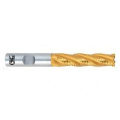1" Dia. - 4-1/4" OAL - TiN HSS - CO-30° Helix - Square End SE EM - 5 FL - Exact Tool & Supply
