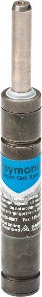 Associated Spring Raymond - M6 Fill Port, M6 Mt Hole, 8mm Rod Diam, 19mm Diam, 63.5mm Max Stroke, Black Nitrogen Gas Spring Cylinder - 105.5mm Body Length, 169mm OAL, 650 psi Initial Charge - Exact Tool & Supply