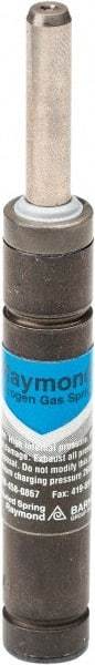 Associated Spring Raymond - M6 Fill Port, M6 Mt Hole, 8mm Rod Diam, 19mm Diam, 63.5mm Max Stroke, Blue Nitrogen Gas Spring Cylinder - 105.5mm Body Length, 169mm OAL, 152 Lb Full Stroke Spring Force, 650 psi Initial Charge - Exact Tool & Supply
