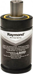 Associated Spring Raymond - M6 Fill Port, M6 Mt Hole, 11mm Rod Diam, 19mm Diam, 7mm Max Stroke, Black Nitrogen Gas Spring Cylinder - 37mm Body Length, 44mm OAL, 630 Lb Full Stroke Spring Force, 360 psi Initial Charge - Exact Tool & Supply
