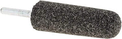 Made in USA - 1" Head Diam x 2-3/4" Thickness, A3, Tree End, Aluminum Oxide Mounted Point - Blue-Gray, Very Coarse Grade, 24 Grit, 16,100 RPM - Exact Tool & Supply