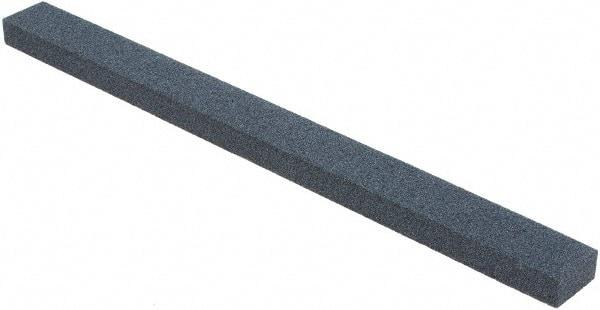 Made in USA - 180 Grit Silicon Carbide Rectangular Polishing Stone - Medium Grade, 1/2" Wide x 6" Long x 1/4" Thick - Exact Tool & Supply