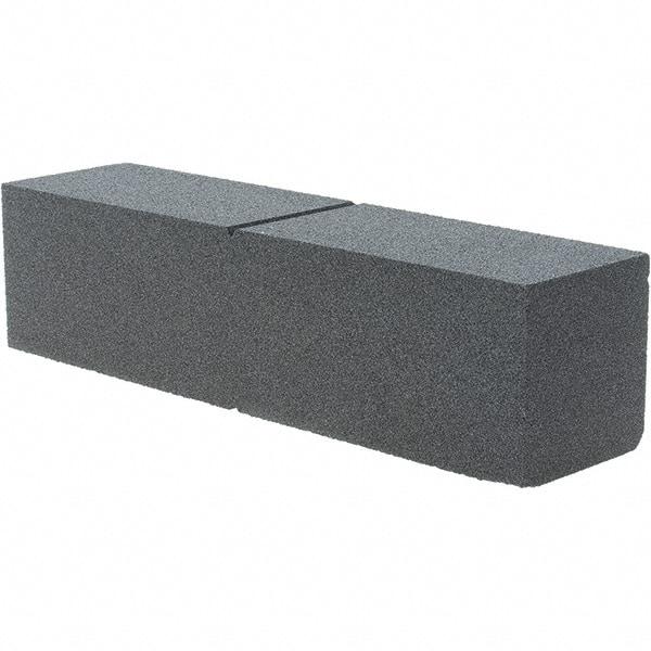Made in USA - 80 Grit Silicon Carbide Rectangular Roughing Stone - Hard Grade, 2" Wide x 8" Long x 2" Thick - Exact Tool & Supply