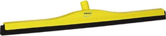 Vikan - 28" Foam Rubber Blade Bench Squeegee - Double Edge, Yellow, Plastic Holder - Exact Tool & Supply