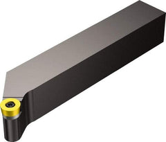 Sandvik Coromant - SRSC, Right Hand Cut, 1" Shank Height x 1" Shank Width, Neutral Rake Indexable Turning Toolholder - 6" OAL, RCMT 09 T3 00 Insert Compatibility, Series CoroTurn 107 - Exact Tool & Supply