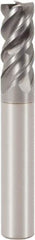 Seco - 6mm, 14mm LOC, 6mm Shank Diam, 55mm OAL, 4 Flute, Solid Carbide Square End Mill - Single End, SIRON-A Finish, Spiral Flute, 48° Helix, Right Hand Cut, Right Hand Flute, Series JS554 - Exact Tool & Supply