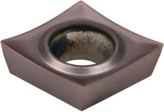 Kennametal - CPGT21.51 HP Grade KCU25 Carbide Turning Insert - AlTiN Finish, 80° Diamond, 1/4" Inscr Circle, 3/32" Thick, 1/64" Corner Radius - Exact Tool & Supply