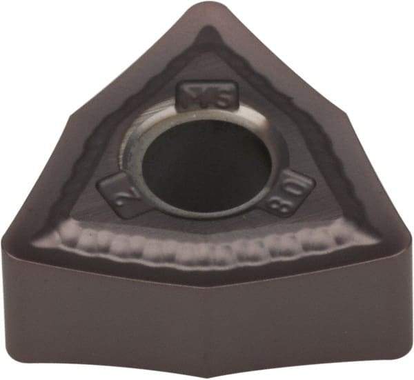 Kennametal - WNMG431 MS Grade KCU25 Carbide Turning Insert - AlTiN Finish, 80° Trigon, 1/2" Inscr Circle, 3/16" Thick, 1/64" Corner Radius - Exact Tool & Supply