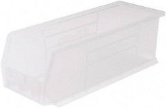 Akro-Mils - 50 Lb. Load Capacity, 14-3/4" Deep, Clear Polymer Hopper Stacking Bin - 5" High x 5-1/2" Wide x 14-3/4" Long - Exact Tool & Supply