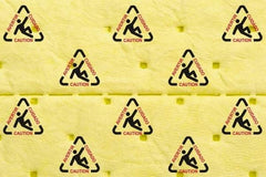 Brady SPC Sorbents - 20 Gal Capacity per Package, Chemical/Hazmat Roll - 150' Long x 15" Wide, Yellow, Polypropylene - Exact Tool & Supply