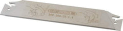 Seco - 0.984" Blade Height, 0.047" Blade Width, 5.91" OAL, Neutral Cut, Double End Indexable Cut-Off Blade - 150.10A Blade, 150.10 Series - Exact Tool & Supply