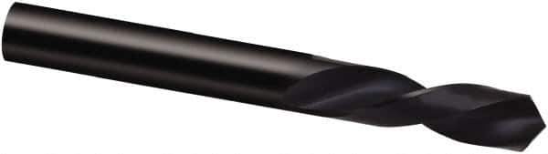 Guhring - 2.65mm 118° Spiral Flute High Speed Steel Screw Machine Drill Bit - Bright Finish, Left Hand Cut, 14mm Flute Length, 43mm OAL, Cone Relief Point, Straight Shank - Exact Tool & Supply