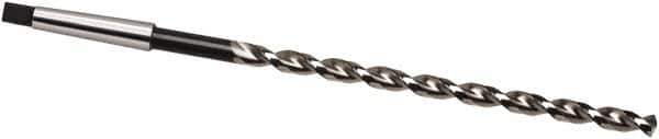 Guhring - 1-3/32", 3MT 130° Point High Speed Steel Taper Shank Drill Bit - Oxide Finish, 385mm Flute Length, 580mm OAL, Parabolic Flute, Series 527 - Exact Tool & Supply
