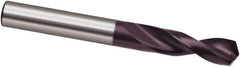 Guhring - 11.8mm 130° Parabolic Flute Powdered Metal Screw Machine Drill Bit - FIREX Finish, Right Hand Cut, 40mm Flute Length, 84mm OAL, Cone Relief Point, Straight Shank - Exact Tool & Supply