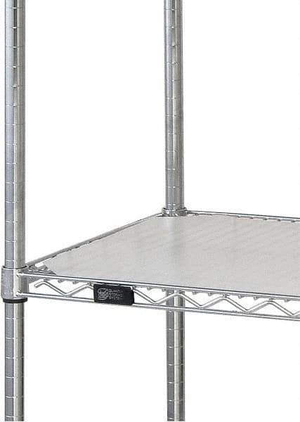 Quantum Storage - 18" Wide, Open Shelving Accessory/Component - HDPE, Polyethylene Finish, 36" Long, Use with Wire Shelving Units - Exact Tool & Supply