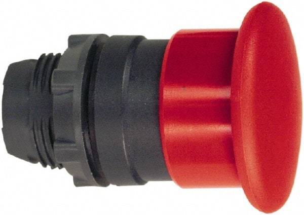 Schneider Electric - 22mm Mount Hole, Extended Mushroom Head, Pushbutton Switch Only - Round, Red Pushbutton, Nonilluminated, Momentary (MO) - Exact Tool & Supply